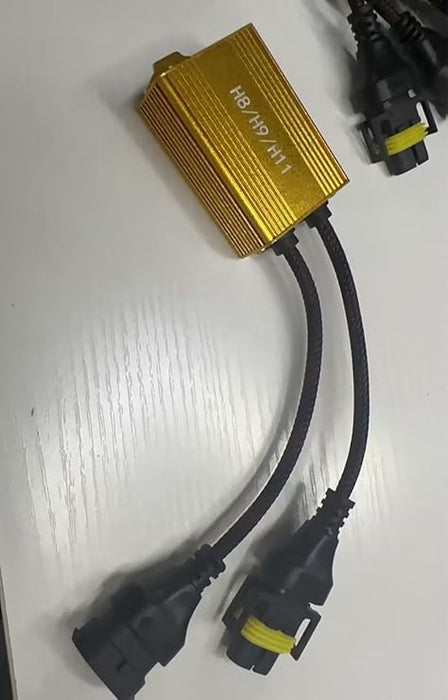 H8/H9/H11 Light CANbus Decoder, Anti-Flickering Harness, Error Free Resistor Capacitor for Bulb