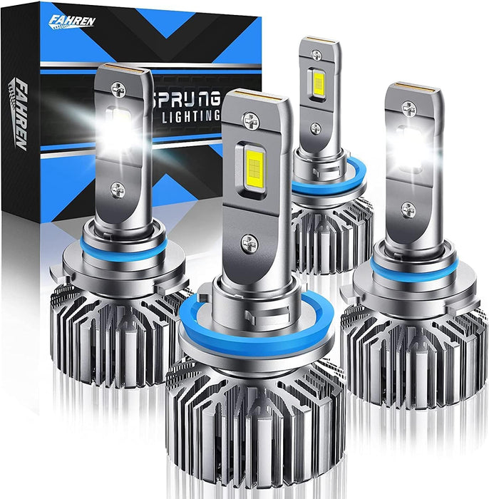 Fog Light Bulbs H11+9005 Combo for RV ATV, Pack of 4