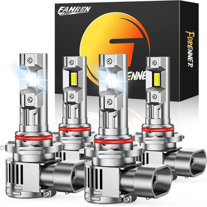 FAHREN 9005 9006 LED Headlight Bulb Combo, 900% Brighter 80,000LM, 6500K Cool White, Plug and Play