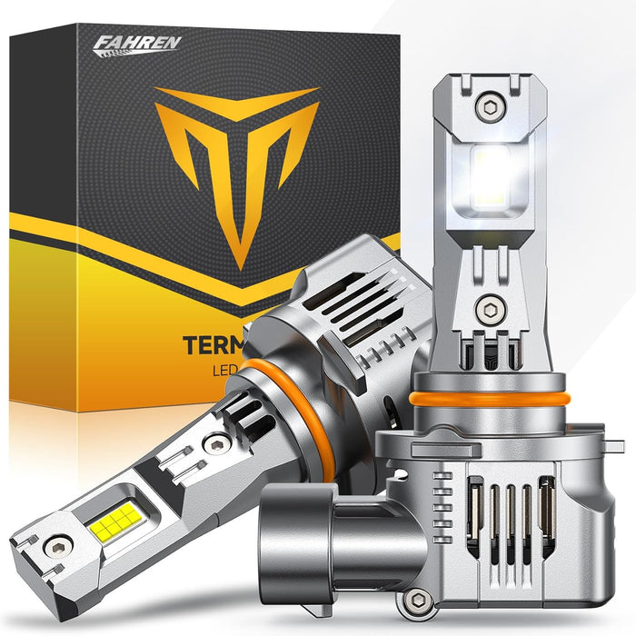 FAHREN TERMITOR 9005 LED Bulbs – 180W 40,000LM, 6500K Cool White, 1:1 Size, Plug and Play Fog Lights