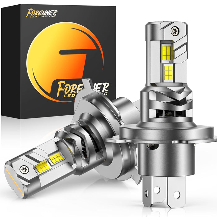 forenner H11 Light Bulbs, Ultra Brightness H11 H8 H9 H16 Bulbs with No Adapter Required, 1:1 Min Quick Setup, IP68 Waterproof, Pack of 2