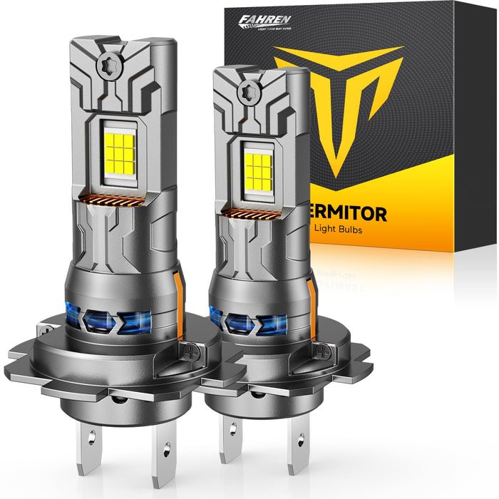 FAHREN πππ‘-πππ§ H7 LED Bulb, πππππππ πππ Ultra Brighter H7 Fog Light, No Adapter Required Easy Install, π:π Mini Size Plug and Play