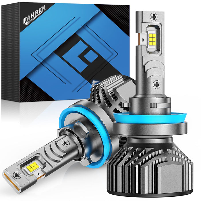 FAHREN H11 LED Bulbs – Super Bright 6500K, IP68 Waterproof, Plug and Play Fog Lights, Pack of 2