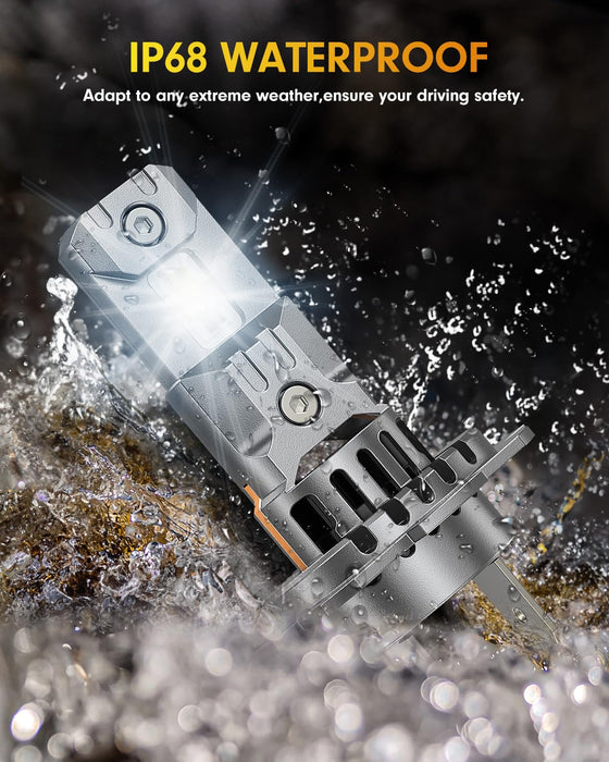 FAHREN TERMITOR Lastest & Brightest H7 Bulbs, (1000%) 10X 50000LM Ultra Bright 6500K