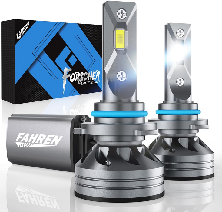 FAHREN 9012 LED Headlight Bulbs | 40000LM 6500K White, Pack of 2