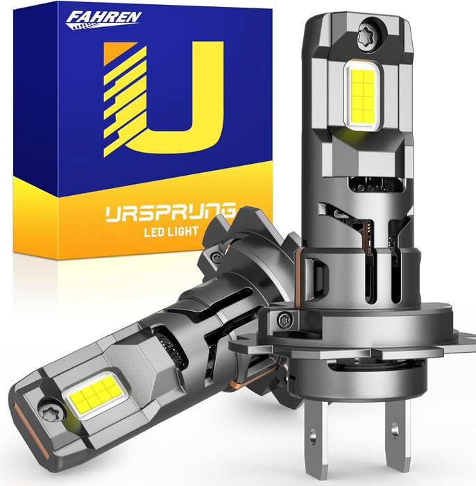 FAHREN H7 LED Headlight Bulb, 1:1 Size H7 LED Bulb, Plug and Play Non-Polarity All-in-One LED Fog Lights