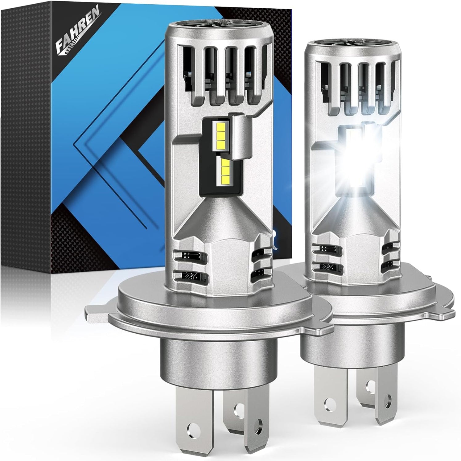 Termitor H4/9003/HB2 LED Bulbs, 22000LM Ultra Brightness 6000K Cool White, 1:1 Halogen Size Plug And Play Canbus Ready Ip68 Waterproof Pack Of 2 Tamano H4 9003 Hb2