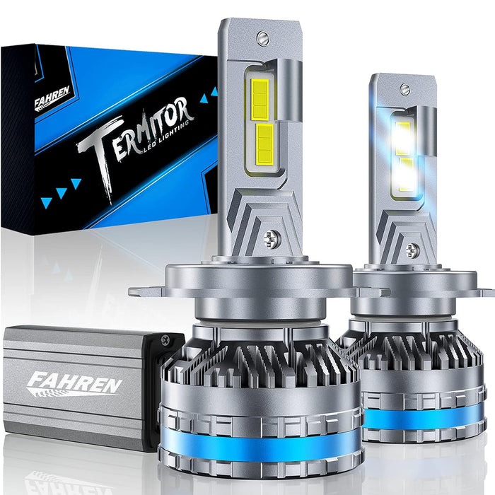 FAHREN H4/9003 Led Headlight Bulbs – 120W 40,000LM, 6500K Cool White, Quick Install, IP68, Pack of 2