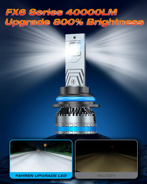 FAHREN 9004/HB1 Light Bulbs, Upgraded 120W 40000LM Bright Fog Lighting Bulb