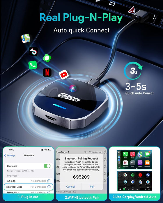 FAHREN 3rd-Gen Wireless Carplay Adapter