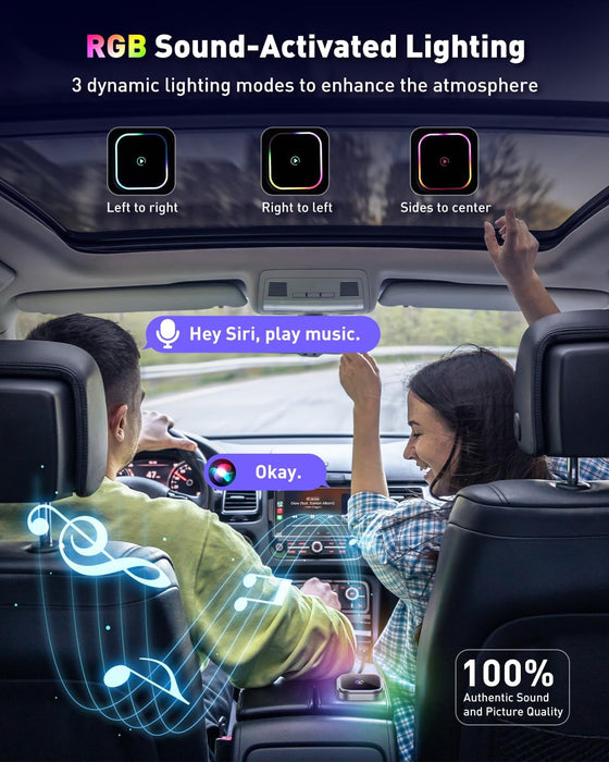 FAHREN 2-in-1 Wireless Carplay Adapter for iPhone & Android