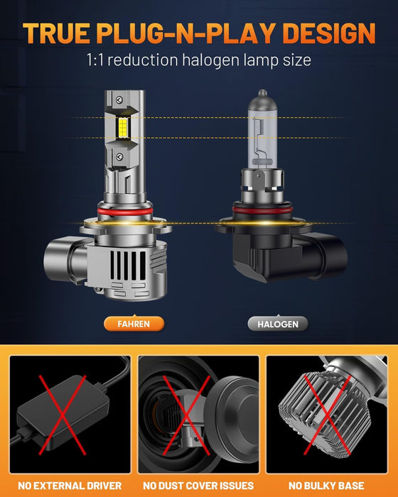 Forenner Fahren Upgraded 9005/HB3 Bulbs