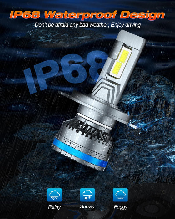 FAHREN H4/9003 Bulbs, Upgraded 120W 40000LM Bright Fog Lighting Bulb