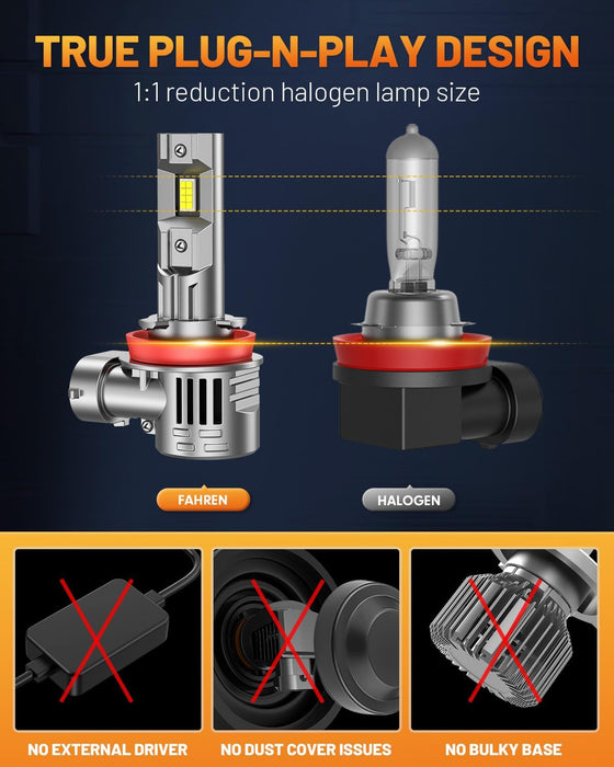Forenner Fahren Upgraded H11/H9/H8 Bulbs