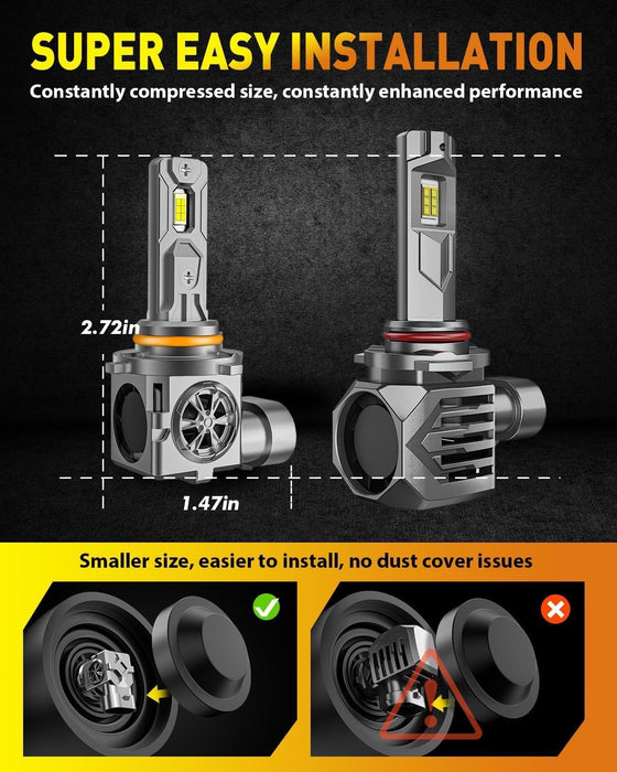 Brightest Upgraded H11/H9/H8/H16 LED Bulbs