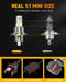 FAHREN H4/9003/HB2 LED Bulbs, 𝟓𝟎𝟎𝟎𝟎𝐋𝐌 𝟗𝟎𝟎％ [Modern & Brightest] Ultra-Bright Bulbs 𝟑𝟔𝟎° Adjustable Quick Install, 1:1 Mini Size No Adapter Required H4 Light Kit bulb, Pack of 2