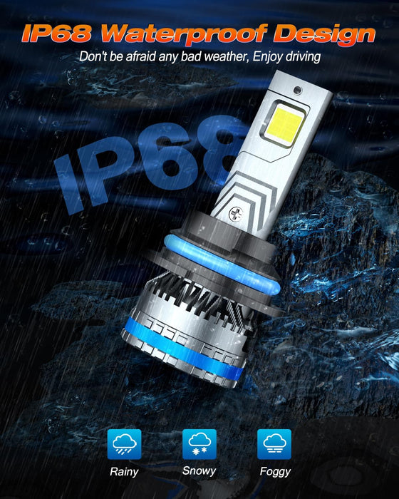 FAHREN 9004/HB1 Light Bulbs, Upgraded 120W 40000LM Bright Fog Lighting Bulb