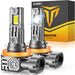 FAHREN H11/H8/H9 LED Light Bulbs, 46,000LM 900% Ultra Brightness, 6500K H9 Fog Bulbs, 10-Year Lifespan with Cooling Fan, 1:1 Size Easy Installation, 99% Universal Fit Plug and Play, Pack of 2