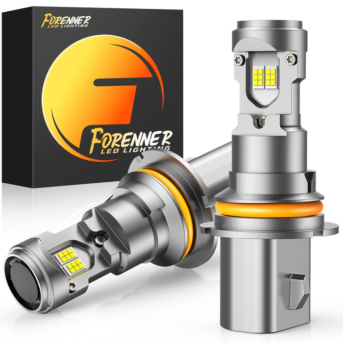 forenner 9006/HB4 LED Headlight Bulbs, Ultra Brightness, 6500K Cool White, Quick Installation, 1:1 Halogen Size, HB4 Fog Light Bulbs, Plug and Play, Pack of 2