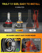 FAHREN H11 9005 𝗟𝗘𝗗 Bulbs Combo, [𝗕𝗿𝗶𝗴𝗵𝘁𝗲𝘀𝘁 & 𝟱𝘁𝗵-𝗚𝗲𝗻] 140,000LM 14X Ultra Brighter,True Plug-N-Play H9 H8 HB3 Fog Light Bulbs, 1:1 Same Size, Canbus Ready, No Polarity, Pack of 4