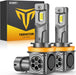 H11/H9/H8 LED Bulbs, [ 𝟓𝐭𝐡-𝐆𝐞𝐧 & 𝐁𝐫𝐢𝐠𝐡𝐭𝐞𝐬𝐭 ] 𝟕𝟎,𝟎𝟎𝟎𝐋𝐌 𝟏𝟐𝟎𝟎% Brighter, Real 1:1 Mini Size Design, 6500K Cool White H11 Fog Bulbs, Plug and Play, CANbus Ready, Pack of 2