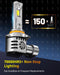 FAHREN Upgraded 9005 Light Bulbs, 55000LM 1000% Super Brighter 1:1 True Mini Size HB3 Bulb, 6500K White, Plug and Play, IP68 Waterproof, Pack of 2