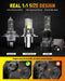 Latest H4/9003/HB2 Light Bulbs, 65000LM 1000% Super Brightness, 70000+ Hours Service Life, 6500K Cool White, 1:1 Halogen Size Replacement Light Bulbs, Plug-N-Play, Pack of 2