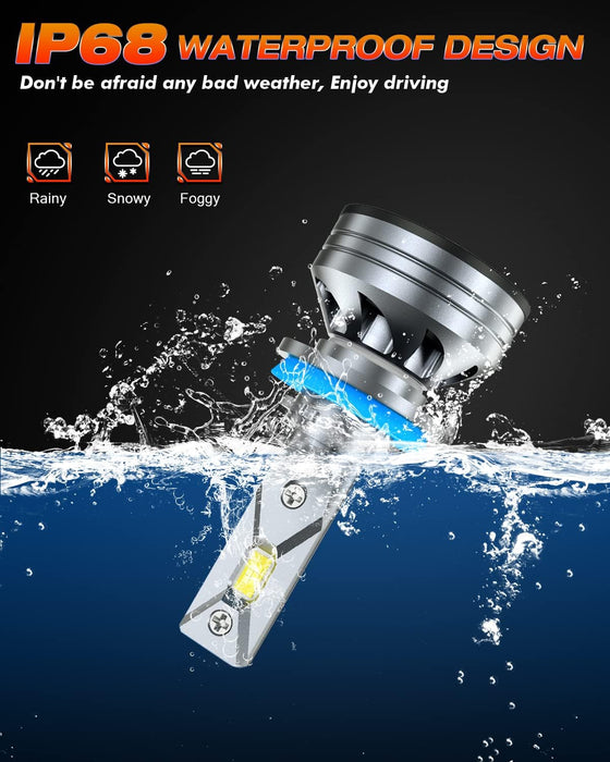 FAHREN H11 H8 H9 LED Light Bulb| 800% Brightness 6500K
