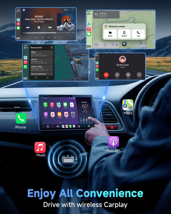 FAHREN 2025 Latest Upgraded Wireless CarPlay Adapter for iPhone