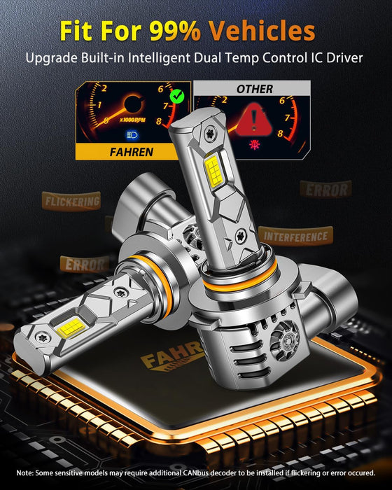 FAHREN 2025 Upgraded 9005 9006 Light Bulbs