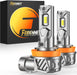 forenner H11 Light Bulbs, Ultra Brightness H11 H8 H9 H16 Bulbs with No Adapter Required, 1:1 Min Quick Setup, IP68 Waterproof, Pack of 2