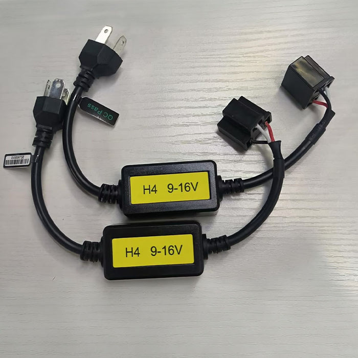 H4 CANbus Decoder, Plug-and-Play Anti-Flicker Module for Bulb Pack of 2