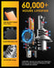 H4 LED headlight bulb for motorcycle, all-in-one fog and DRL light