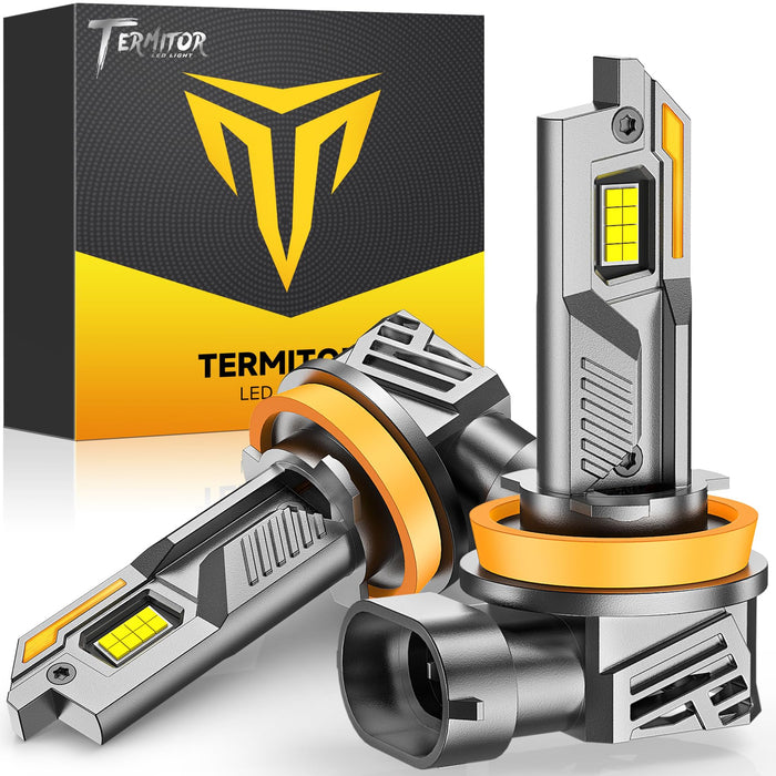 H11/H9/H8 Light Bulbs, [ Latest & Upgraded ] 40,000LM 900% Ultra-Bright, 𝟑𝟔𝟎° Adjustable Quick Install, 𝐑𝐞𝐚𝐥 𝟏:𝟏 Size Direct Replacement H11 Fog Light Bulb