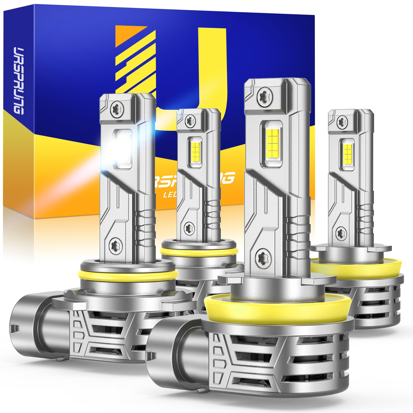 FAHREN Upgraded 9005/HB3 9006/HB4 LED Bulbs Combo, 100000LM 1100% Ultra- Bright, 70000HRS Lifespan, 1:1 Mini Halogen Size, Quick Install No Adapter Needed, Pack Of 4 - Tamaño 9005 9006 | Guatemala - View #12