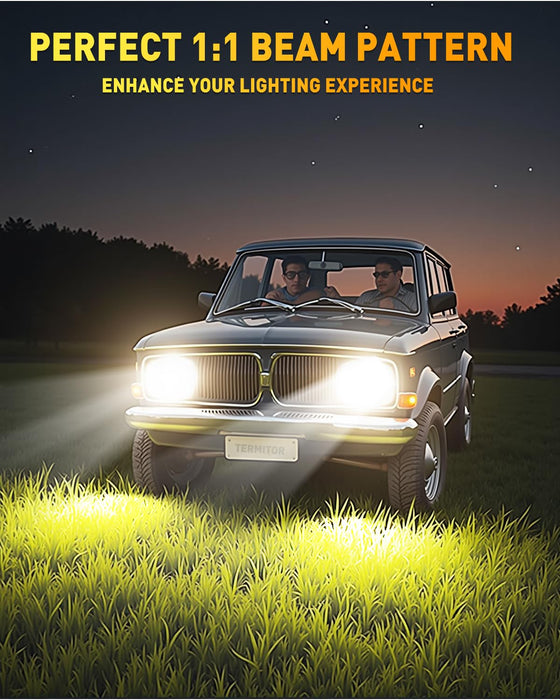 D5S LED Bulbs, 45000LM 10X Brightness, 6500K Cool White, 1:1 D5S HID Bulb size