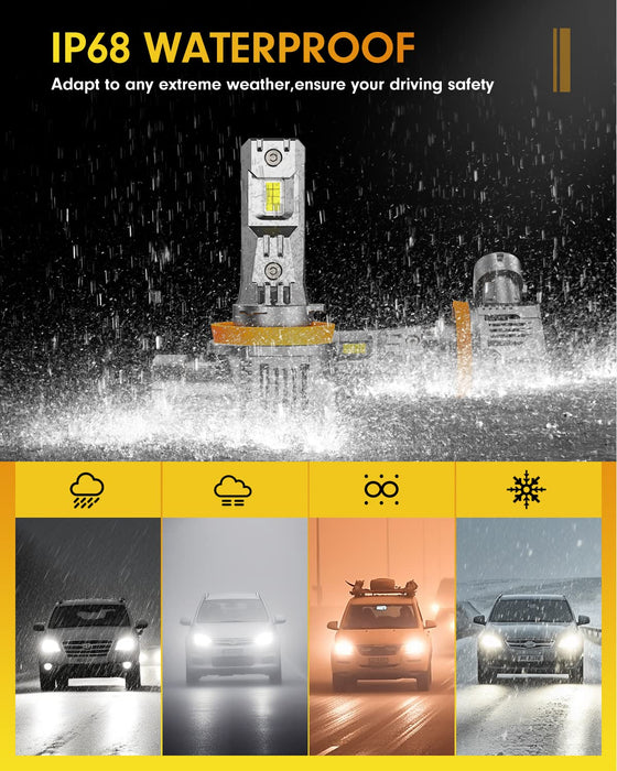 FAHREN 9005 H11 Fog Lights Combo 𝟏𝟐𝟎𝟎𝟎𝟎𝐋𝐌 𝟏𝟎𝟎𝟎%, 𝟐𝟎𝟐𝟓 𝐔𝐩𝐝𝐚𝐭𝐞𝐝 H11 H9 h8 9005 HB3 Combo Light Bulbs