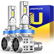 Ursprung H11 H9 H8 LED light bulbs, 6500K cool white, pack of 2